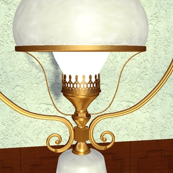 3d hanging brass lamp - Hanging Brass Lamp by piedrabuena